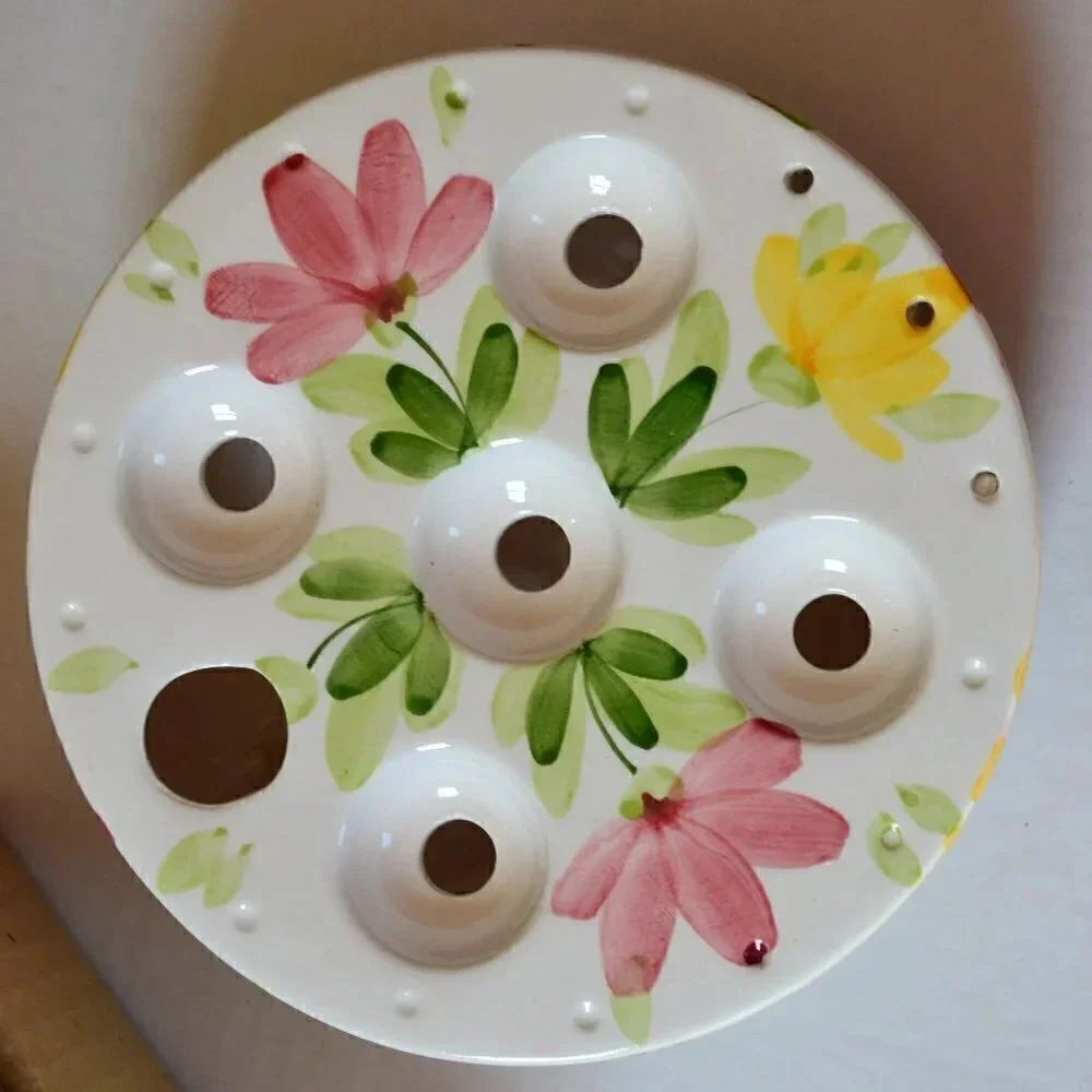 5/$25 Vtg Handpainted Crocus Bowl